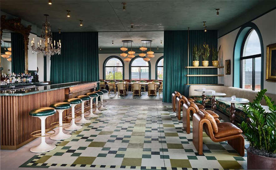 Interior of Hotel Genevieve, Louisville KY