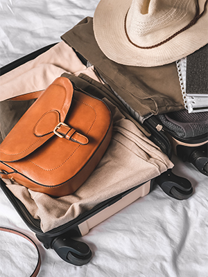 Meaningful Travel: Open suitcase.