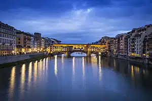 Florence, Italy View of Ponte Vecchio Bridge, Florence
