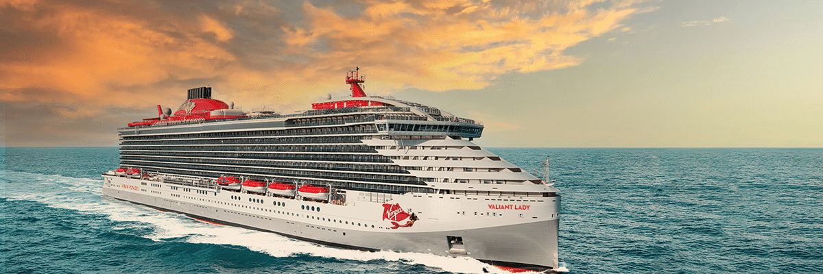 Virgin Voyages - Valiant Lady Ship at Sunset
